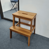 Acacia Wood Two Steps Stool Small Size Rectangle Top Best Ideas For Kitchen Living Room End Tables For Sofas Sub-stool for Living Room Bedside Strong