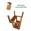 Acacia Wood Two Steps Stool Small Size Rectangle Top Best Ideas For Kitchen Living Room End Tables For Sofas Sub-stool for Living Room Bedside Strong