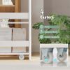 Rolling Kitchen Slim Storage Cart Mobile Shelving Organizer w/ Handle White