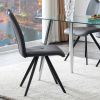 Modern Middle Ages Grey Dining Chairs Set of 2; Office chair. Living Room Armless Accent PU Leather Chairs for Home;  Kitchen;  Cafe;  Office; Dresser