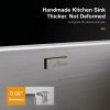 APPASO 23-Inch Single Bowl Kitchen Sink Undermount;  16-Gauge Stainless Steel 10-Inch Deep Utility Sink;  Handmade Small Bar Sink;  Undermount Kitchen