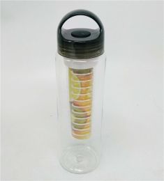 Creative Plastic Water Cup Plastic Sports Fruit Cup (Option: Black-601 To 700ml)