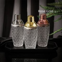 Iceglass Cocktail Shaker Stainless Steel Lid (Option: Rose Gold)