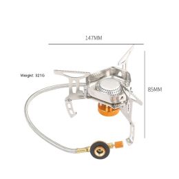 Outdoor Cookware Portable Folding Pan Set (Option: Outdoor Windproof Gas Stove)