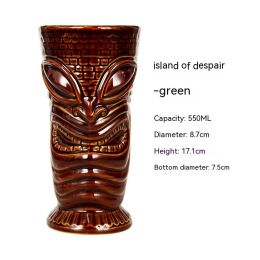 Hawaii Personality Ceramic Cup (Option: Island Of Despair Brown-Others)