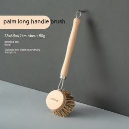 Long Handle Kitchen Can Be Brush Replacement Head Horse Hair Dish Brush (Option: Palm Brush)