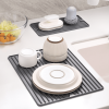 Silicone Square Dish Drying Mat Drain Pad Water Filter Table Placemat Kitchen Heat Resistant Protection Durable Kitchenware