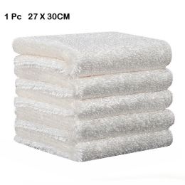 Anti-grease Wiping Rags Kitchen Soft Super Absorbent Bamboo Microfiber Cleaning Cloth Home Washing Dish Kitchen Cleaning Towel (Specification: 1 Pc, Color: 27 x 30CM)